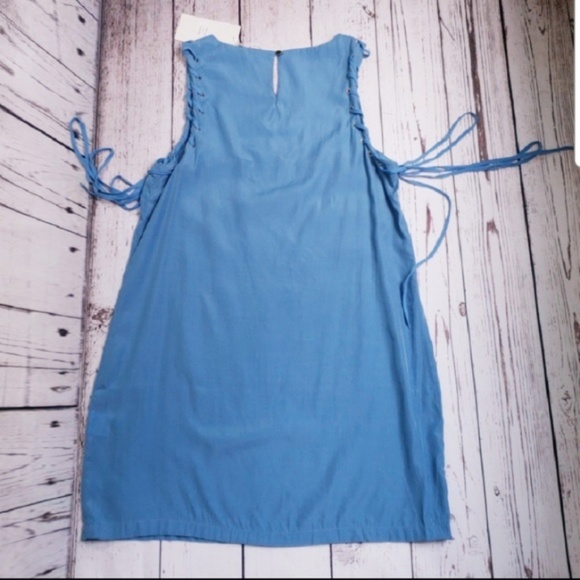 Blue Grifflin Paris Tie Up Shift Dress - Picture 6 of 6